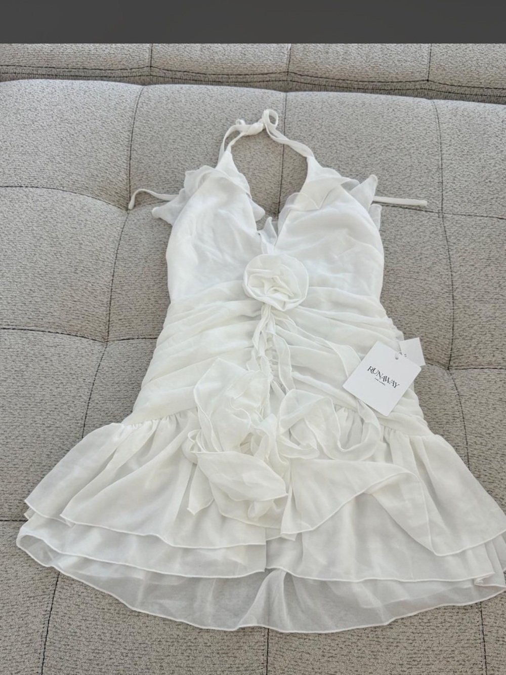 Runway the label white mini dress